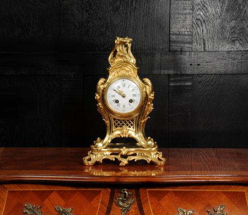 fig 3. Antique French Ormolu Louis XV Rococo Clock