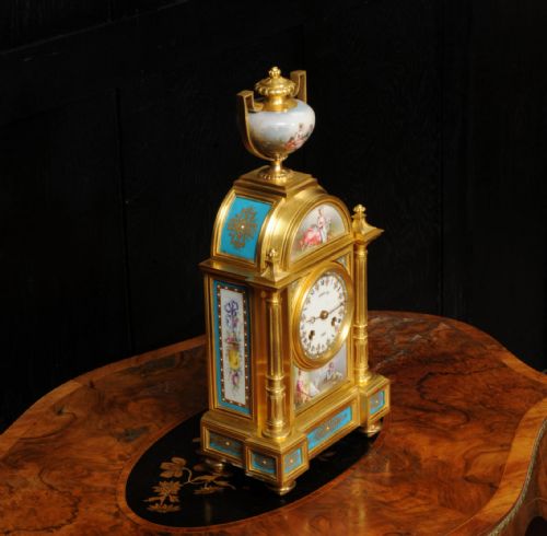 fig 5. Fine and Early Sevres Porcelain and Ormolu Antique French Clock