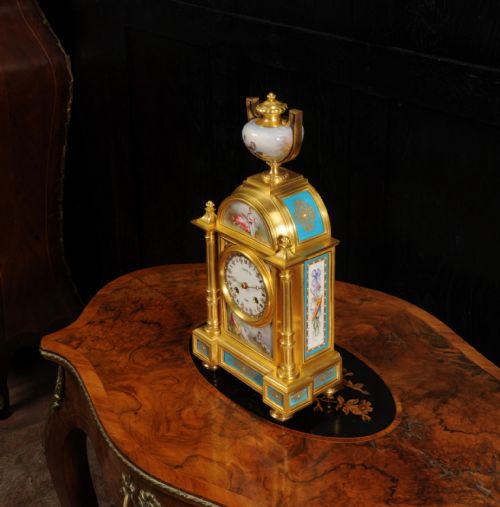 fig 6. Fine and Early Sevres Porcelain and Ormolu Antique French Clock
