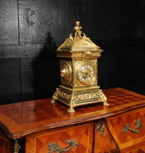 fig 2. Antique French Gilt Bronze Table Clock