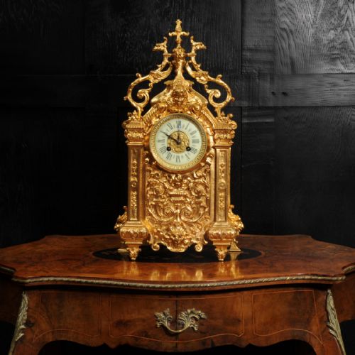 fig 1. Antique French Ormolu Baroque Clock