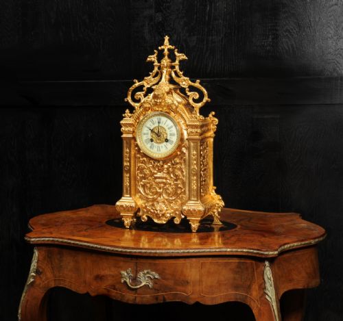 fig 2. Antique French Ormolu Baroque Clock