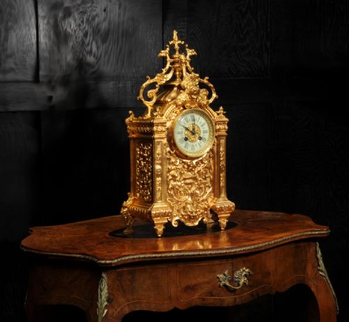 fig 3. Antique French Ormolu Baroque Clock