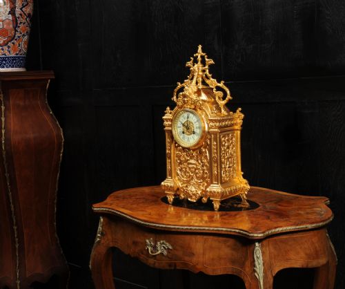 fig 4. Antique French Ormolu Baroque Clock