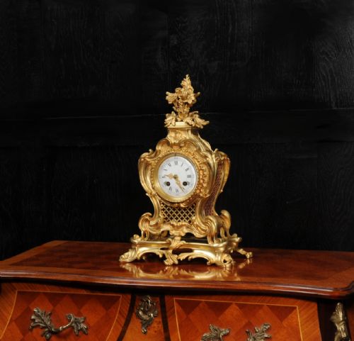 fig 2. Japy Freres Antique French Ormolu Rococo Clock