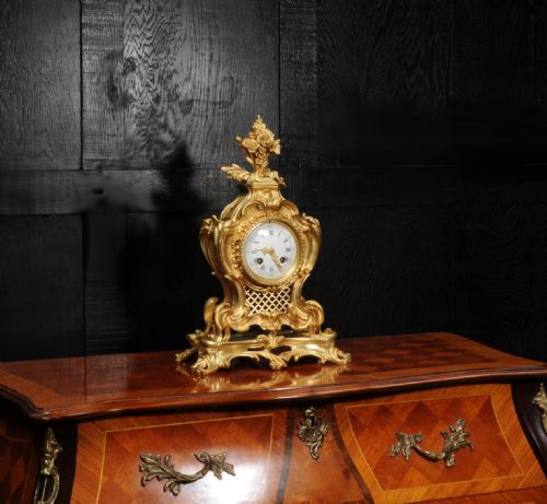 fig 3. Japy Freres Antique French Ormolu Rococo Clock