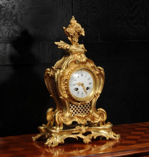 fig 4. Japy Freres Antique French Ormolu Rococo Clock