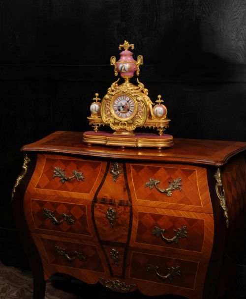 fig 4. Ormolu and Sevres Porcelain Antique French Clock by Achille Brocot