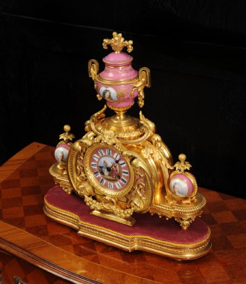 fig 5. Ormolu and Sevres Porcelain Antique French Clock by Achille Brocot
