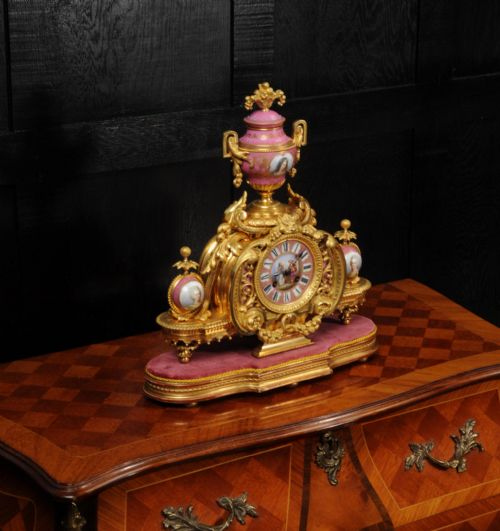fig 6. Ormolu and Sevres Porcelain Antique French Clock by Achille Brocot