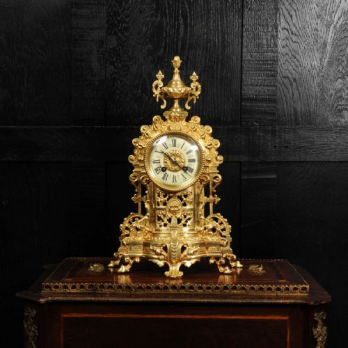 fig 2. Antique French Louis XV Gilt Bronze Clock