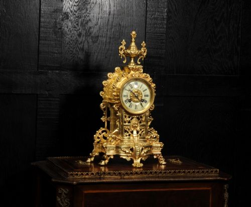 fig 3. Antique French Louis XV Gilt Bronze Clock
