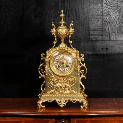 fig 1. Antique French Gilt Bronze Baroque Clock