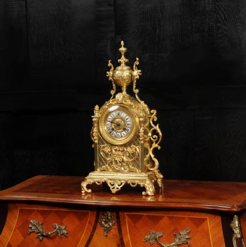 fig 2. Antique French Gilt Bronze Baroque Clock