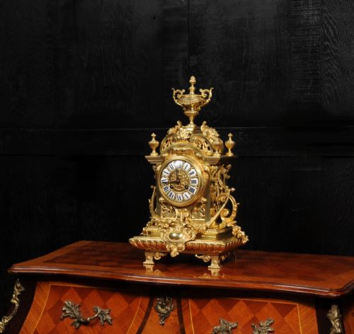 fig 2. Antique French Gilt Bronze Baroque Clock