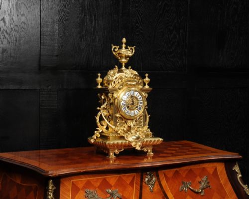 fig 3. Antique French Gilt Bronze Baroque Clock