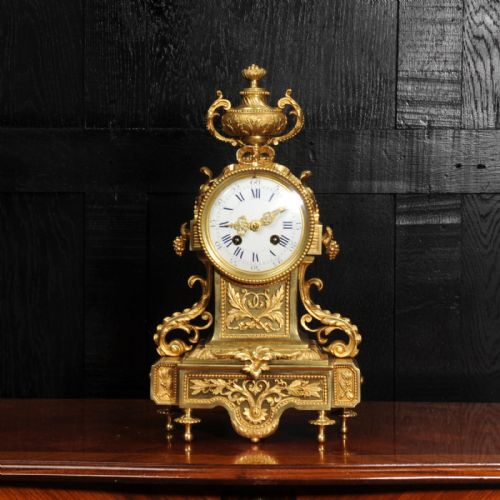 fig 1. Antique French Louis XVI Gilt Bronze Clock