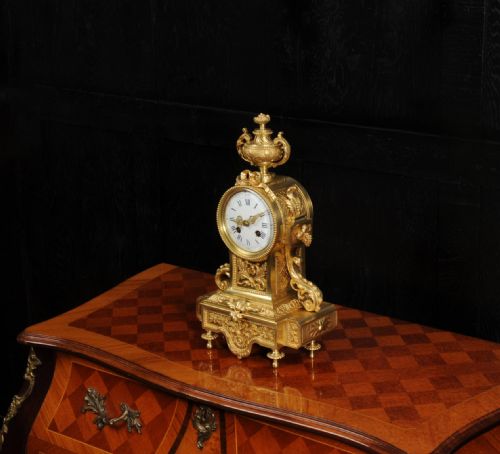 fig 3. Antique French Louis XVI Gilt Bronze Clock