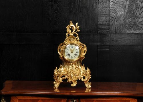 fig 2. Antique French Gilt Bronze Rococo Clock