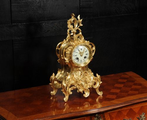 fig 3. Antique French Gilt Bronze Rococo Clock