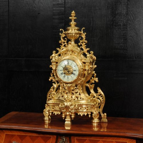 fig 2. Japy Freres Louis XV Baroque Gilt Bronze Antique French Clock