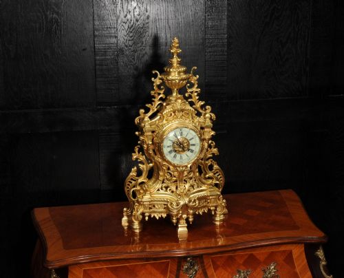 fig 3. Japy Freres Louis XV Baroque Gilt Bronze Antique French Clock