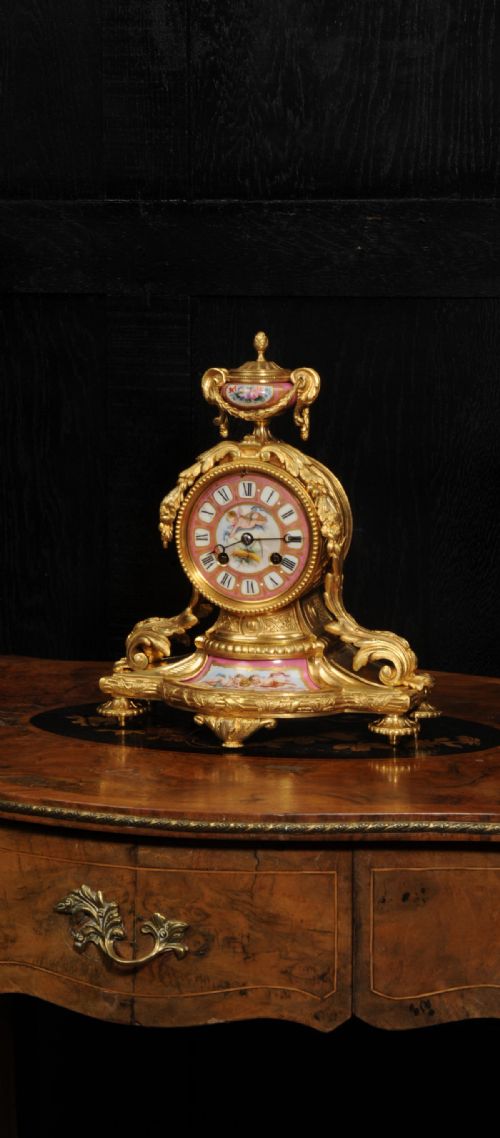 Japy Freres Ormolu and Sevres Porcelain Clock
