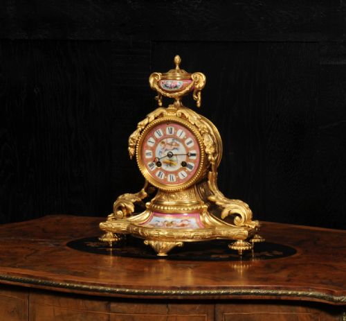 fig 2. Japy Freres Ormolu and Sevres Porcelain Clock