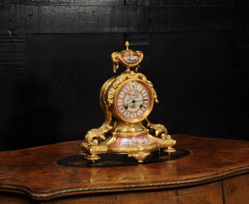 fig 3. Japy Freres Ormolu and Sevres Porcelain Clock