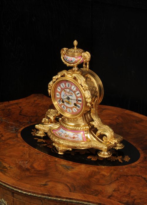 fig 4. Japy Freres Ormolu and Sevres Porcelain Clock