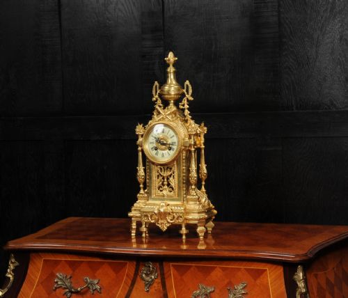 fig 1. Antique French Louis XVI Gilt Bronze Clock