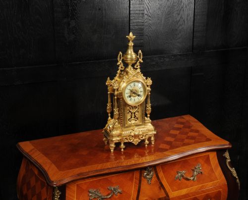 fig 3. Antique French Louis XVI Gilt Bronze Clock