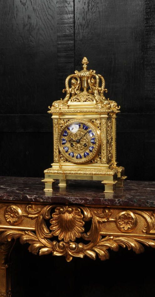 Antique French Ormolu Bracket  Clock ~ Dolphins
