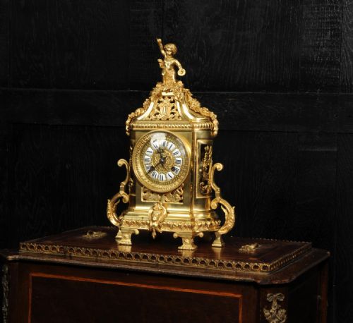 fig 2. Japy Freres Antique French Gilt Bronze Clock