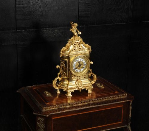 fig 3. Japy Freres Antique French Gilt Bronze Clock