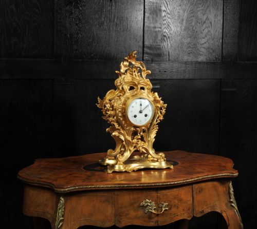 fig 1. Antique French Ormolu Rococo Clock