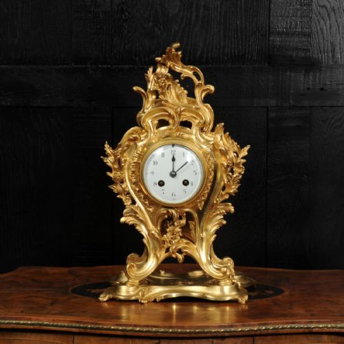fig 2. Antique French Ormolu Rococo Clock