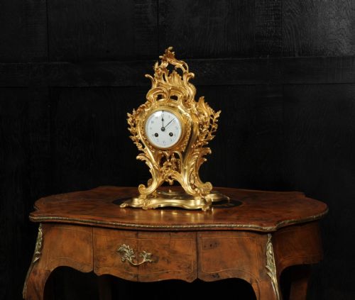 fig 3. Antique French Ormolu Rococo Clock