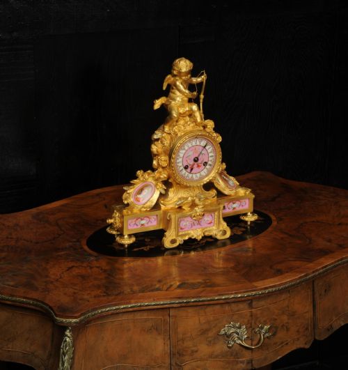 fig 4. Antique French Ormolu and Sevres Porcelain Clock by Achille Brocot
