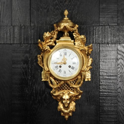fig 1. Antique French Ormolu Cartel Clock by Charles Vincent