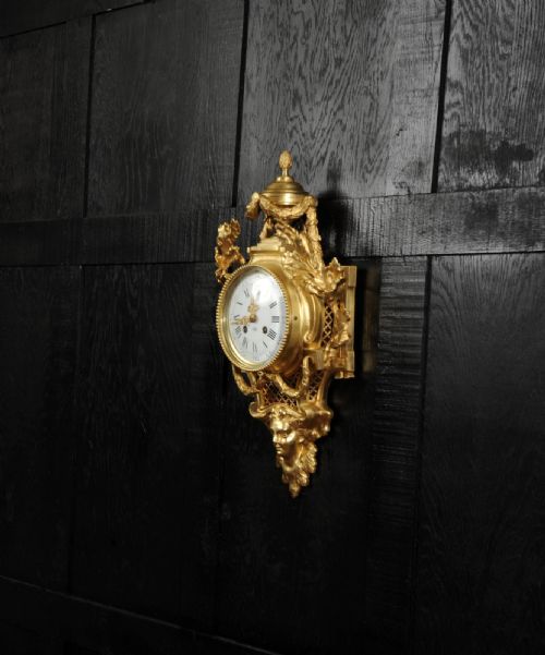 fig 2. Antique French Ormolu Cartel Clock by Charles Vincent
