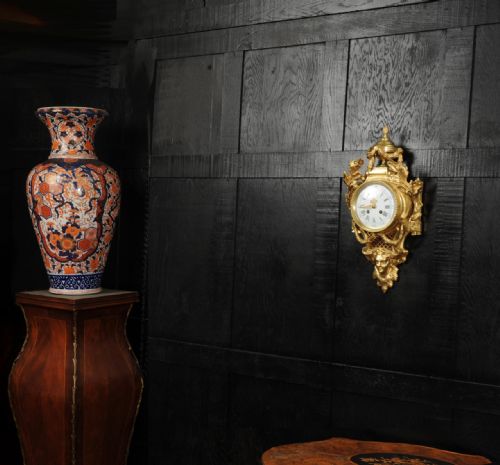 fig 3. Antique French Ormolu Cartel Clock by Charles Vincent