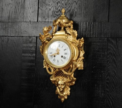 fig 4. Antique French Ormolu Cartel Clock by Charles Vincent