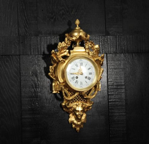 fig 5. Antique French Ormolu Cartel Clock by Charles Vincent