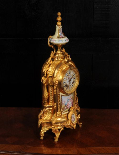 fig 5. Antique French Ormolu and Sevres Porcelain Clock by A D Mougin