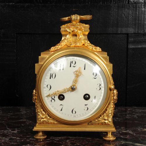 Antique French Ormolu Pendule d'Officier Clock - fully restored and working
