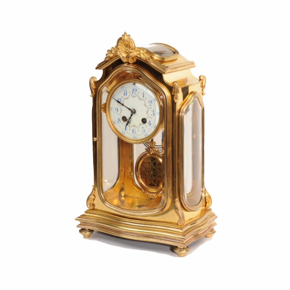 Japy Freres Art Nouveau Crystal Regulator