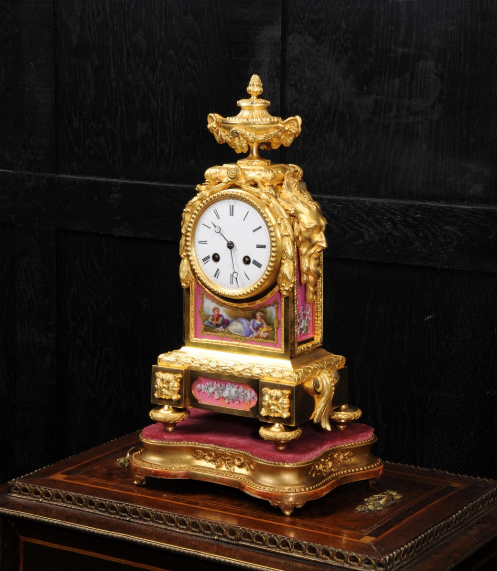 Early Ormolu and Sèvres Porcelain Clock
