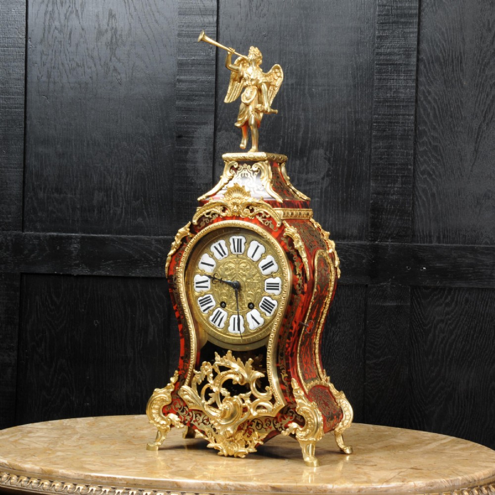 Superb Rococo Ormolu mounted Boulle Clock ~ Goddess Pheme