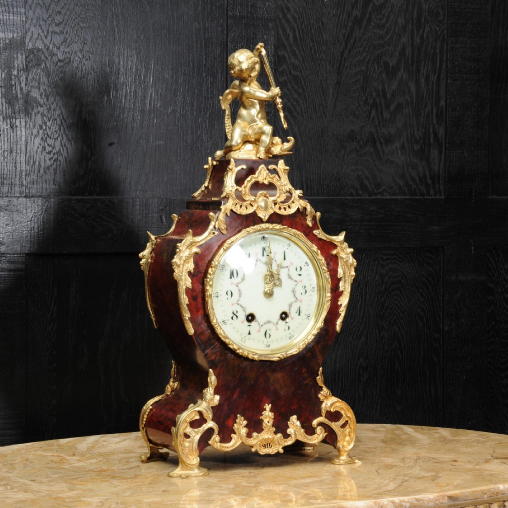 Large Antique French Ormolu Mounted Clock ~ Neptune and Dolphin